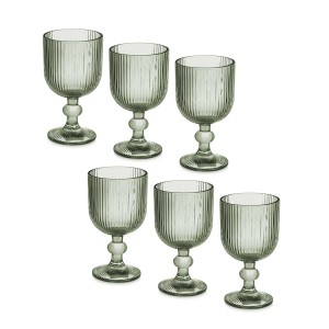 Taurės vynui 260 ml 6 vnt komplekt. žalsvos sp. Vivalto 84914
