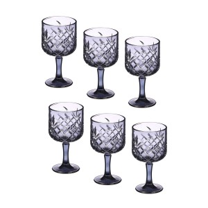 Taurės vynui 380 ml 6 vnt komplekt. pilkos sp. Vivalto 12370