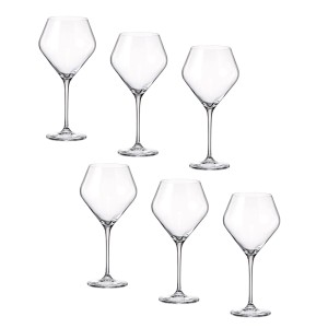 Taurės vynui 610 ml 6 vnt komplektas CRYSTAL BOHEMIA 6341SJ0361