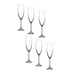 Taurės šampanui 220 ml 6 vnt komplektas Clara BOHEMIA 6344S03222