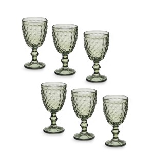 Taurės vynui 260 ml 6 vnt komplektas žalsvos sp. Diamond Vivalto 38014
