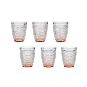 Stiklinių komplektas 6 vnt 300 ml gintaro spalvos Vivalto 77090