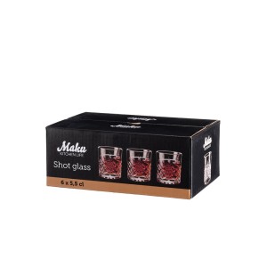 Taurelės stiklinės 6 vnt 55 ml Maku 647068