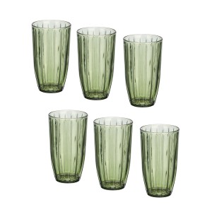 Stiklinių komplektas 6 vnt 440 ml žalios spalvos Chloe Vivalto 12411
