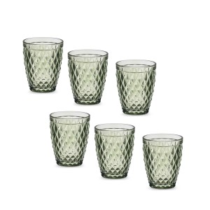 Stiklinių komplektas 6 vnt 430 ml žalsvos sp. Diamond Vivalto 37975