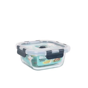 Dėžutė maistui hermetinė stiklinė 15x15x7 cm 550 ml Quttin QT-VA24936