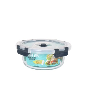 Dėžutė maistui hermetinė stiklinė 17x17x7 cm 650 ml Quttin QT-VA24941