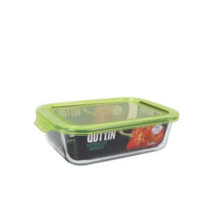 Dėžutė maistui su dangteliu stiklinė 1 l 20,5x15,3x6,9 cm Quttin QT-G24932