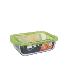 Dėžutė maistui su dangteliu stiklinė 1,5 l 23x17,5x7,6 cm Quttin QT-G24933