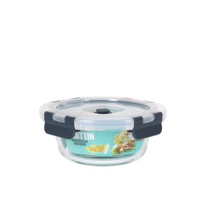 Dėžutė maistui hermetinė stiklinė D15xH6 cm 400 ml Quttin QT-VA24940