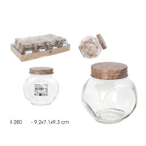 Indelis stiklinis su dangteliu 280 ml 9x7x9 cm La Mediterranea BY03030178092