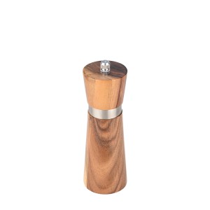 Druskos ir pipirų malūnėlis D5xH15 cm akacijų mediena, keramika Allure Estia