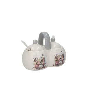 Indelis dvigubas cukrui ir druskai 250 ml 9x16.5x12.4 cm (mix 2) 8445393317151