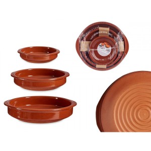 Kepimo indai moliniai 3 vnt. D16, D22, D28 cm karščiui atsparūs La Dahesa 21696