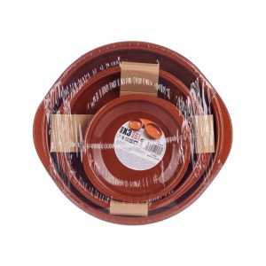 Kepimo indai moliniai 3 vnt. D16, D22, D28 cm karščiui atsparūs La Dahesa 21696