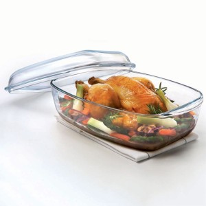 Kepimo indas stiklinis su dangčiu 7 l (2,5 l, 4,5 l) 37x22x14 cm Pyrex 40686