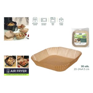 Kepimo popierius karšto oro gruzdintuvei 24x24 cm 30 vnt (5-7 l) Algon