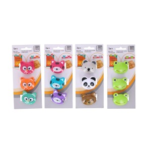 Spaustukas maišeliams/pakuotėms 3 vnt. Gyvūnai 871125212750