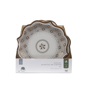 Padėklai vienkartiniai popieriniai 6 vnt. D23 cm Miražas Home Deco KA6068