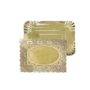 Vienkartinis padėklas maistui 26x35 cm aukso spalvos Algon BA01043176700