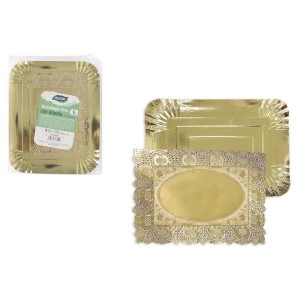 Vienkartinis padėklas maistui 32x39 cm aukso spalvos Algon BA01043176701