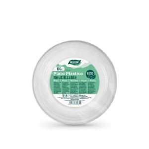 Lėkštės daugkartinės plastikinės, perdirbamos D17 cm 100 vnt Algon BA01054376160