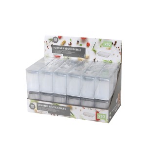 Indelis užkandžiams daugkartinis, plastikinis 10 vnt 8x5x1,5 cm Urban Living