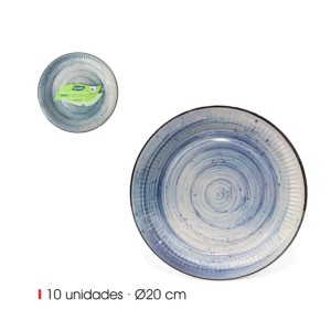 Lėkštės vienkartinės popierinės D20 cm 10 vnt SWIRL Algon BA01054078087