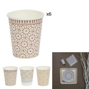 Puodeliai vienkartiniai popieriniai 200 ml 6 vnt. Miražas Home DecoKA6069