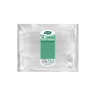 Šaukštai 100 vnt 16,6 cm plastikiniai daugkartiniai Algon BA01054275172