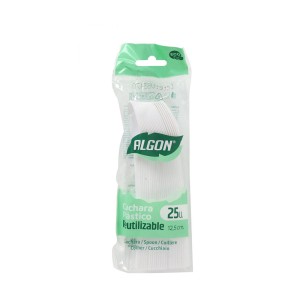 Šaukšteliai 25 vnt 12,5 cm plastikiniai daugkartiniai Algon BA01054275167