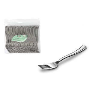 Šakutės 50 vnt 18,5 cm plastikinės daugkartinės, perdirbamos Algon BA01054276683