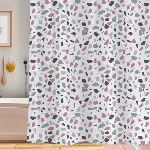 Dušo užuolaida 180x180 cm balta/mozaika PVC Urban Living 153318  nostock