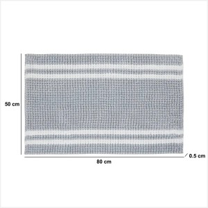 Kilimėlis vonios kambariui 50x80 cm pilkas, poliesteris 5Five 211426B