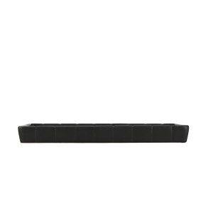 Padėklas vonios kambariui 20x10x2 cm keramikinis, juodas Tiles Estia 02-27711