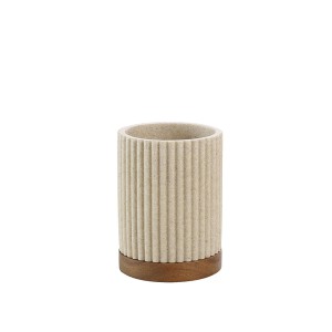 Dantų šepetėlių laikiklis D8xH10,8 cm polirezininis NIAGARA douceur d'intérieur