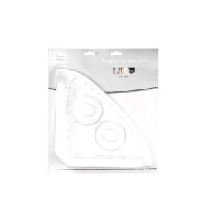 Lentynėlė voniai plastikinė, su siurbtukais 25x25x7 cm douceur d'intérieur