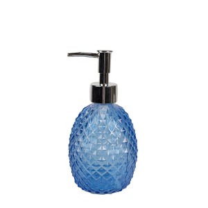 Muilo dozatorius stiklinis mėlynas 9x18 cm 350 ml Clayre