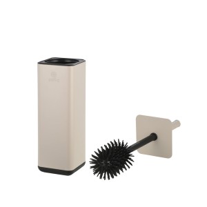 Šepetys klozeto su dėklu D10,5xH39 cm metalinis, kreminė sp. Estia 02-21054