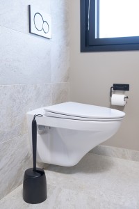 Šepetys klozeto su dėklu D12,5xH44 cm juodas, plastikinis Nord Clean 607566