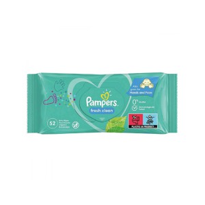 Servetėlės drėgnos vaikams 52 vnt Fresh Clean Pampers 3667