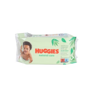 Servetėlės drėgnos vaikams 56 vnt Natural ALOE VERA Huggies 75391