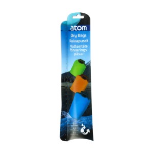 Neperšlampami dėklai daiktams 3 vnt (2 l, 4 l, 8 l) Atom 12960