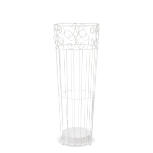 Skėčių stovas metalinis baltas 55x20x20 cm 111733