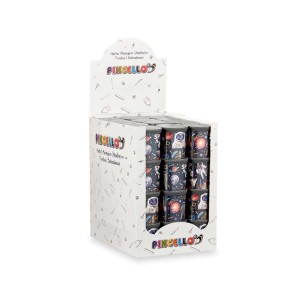 Taupyklė 9x9x10 cm plastikinė (kosmosas - mix) Pincello 91367 (48)