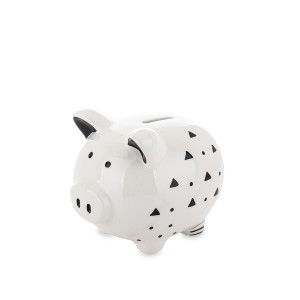 Taupyklė keramikinė Kiaulė balta 11x10x13 cm 165779