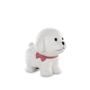 Taupyklė keramikinė Šuo balta 12,5x10x13,5 cm 146872