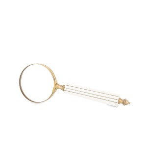 Padidinimo stiklas baltas/auksinis 22x7,5x1,5 cm 171059