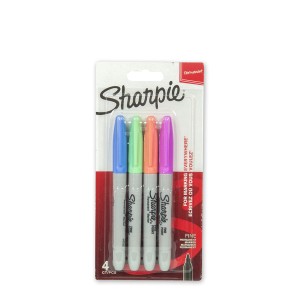 Markeriai permanentiniai 4 vnt. SHARPIE "Fine Point"