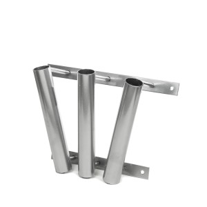Laikiklis vėliavai D38,5 mm trims stiebams sidabro sp. tiesus VLT-3